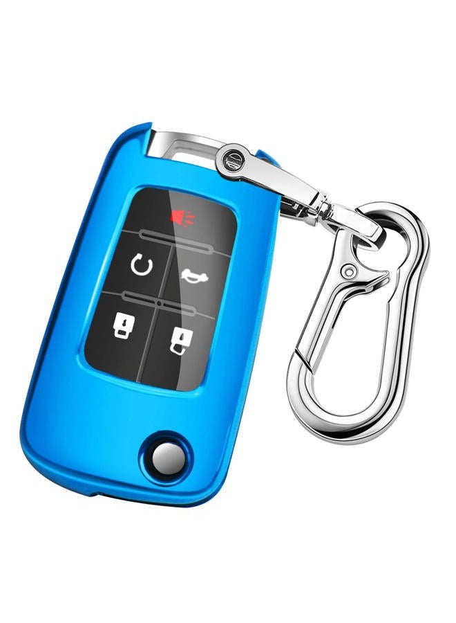 QBUC for Chevrolet Key Fob Cover With Keychain for Chevy Chevrolet Malibu Cruze Camaro Volt Equinox Sonic Impala Buick Regal - Image 1