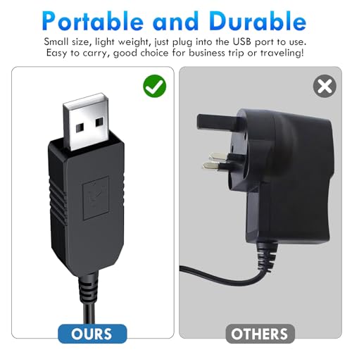Tobfit A00390 Charging Cable for Philips One Blade QP2520, 4.3V Charger Compatible with Philips One Blade Charger QG3340 A00390 RQ320 RQ328 RQ330 RQ331 RQ338 RQ350 QG3340/3250 - Image 5
