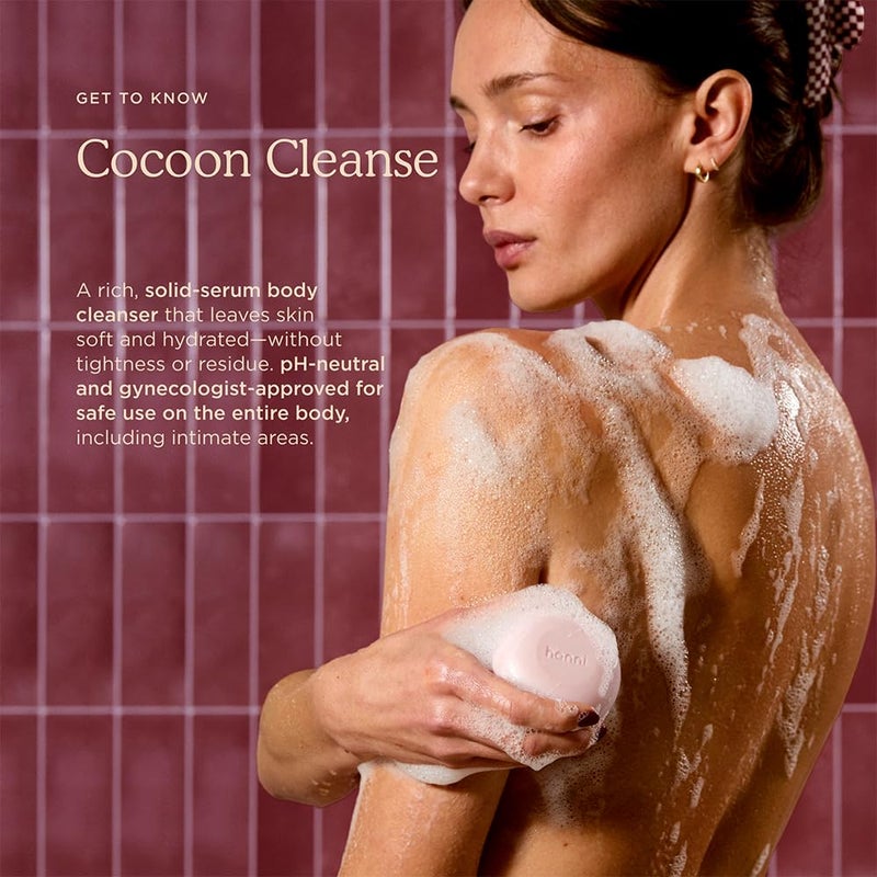 HANNI Cocoon Cleanse Serum with Shea Butter SoapFree Body Wash and Shaving Cream Replacement Hydrating Cleanser with Eucalyptus 37 oz - Image 3