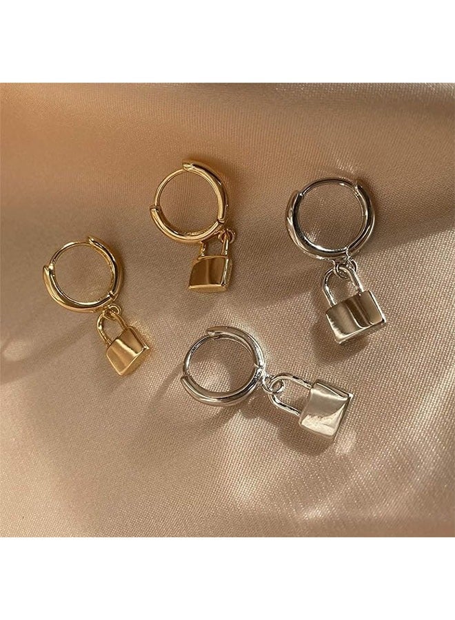 ميفيكو المرأة هاجي أقراط الذهب هوب 14K الذهب شغل صغيرة بسيطة اليدوية هيبوالرجينيك مجوهرات يومية - Image 5