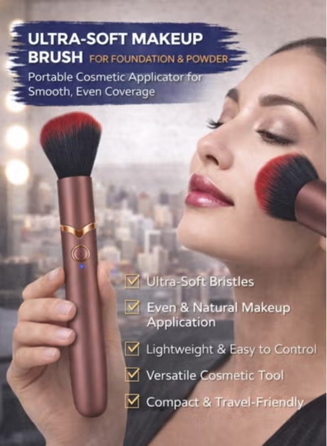 ARNOTEC Ultra-Soft Makeup Brush for Foundation & Powder – Portable Cosmetic Applicator for Smooth, Even Coverage - Image 2