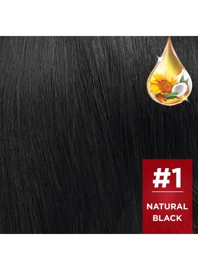Revlon Color 'n Care Permanent Hair Color for Women 1 Natural Black | Blend of 4 oil's & Shea Butter| For Silky, Shiny & Nourished Hair | 100% Grey Coverage in 5 Minutes | Ammonia Free - Image 3