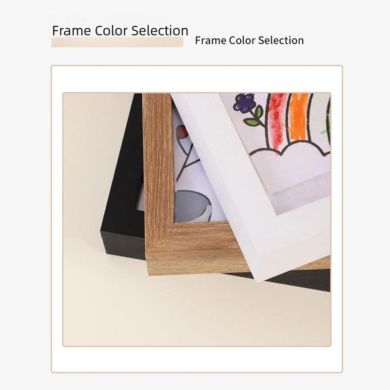 ordinarYone Easy Change Magnetic Closures Photo Frame Wood Picture Storage Frame Memory Display Case For Home Offices School Decors - Image 5
