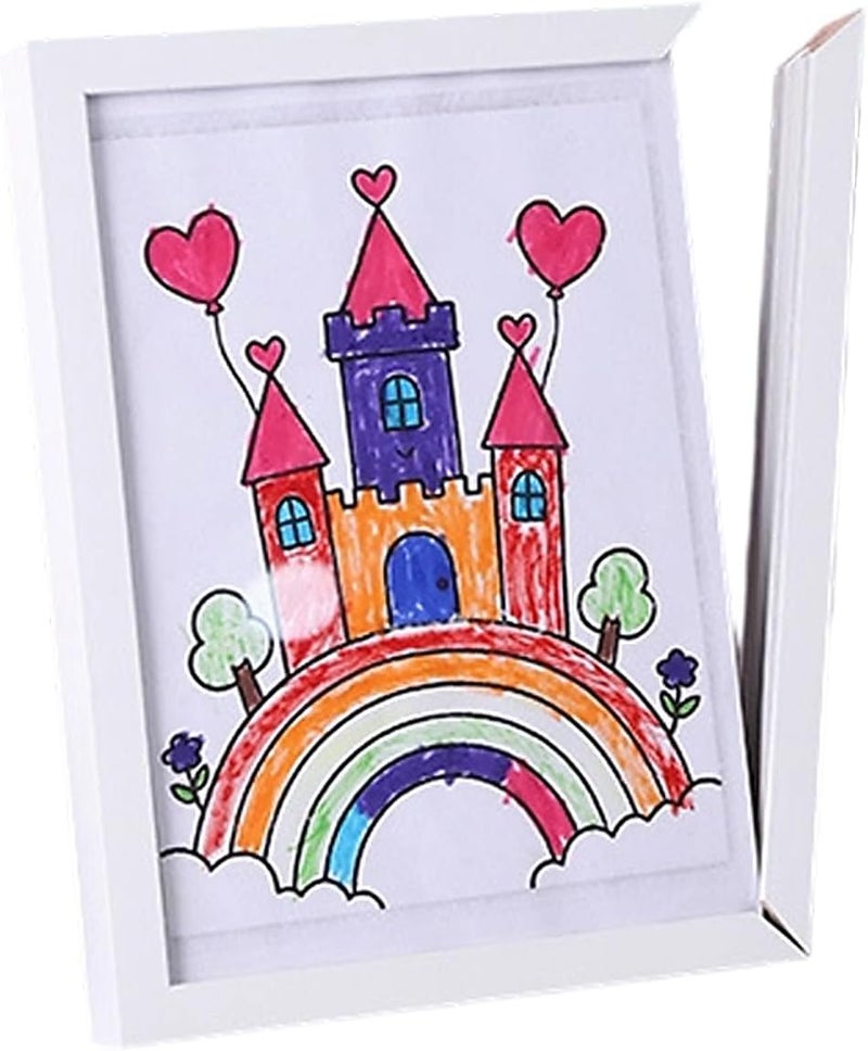 ordinarYone Easy Change Magnetic Closures Photo Frame Wood Picture Storage Frame Memory Display Case For Home Offices School Decors - Image 1