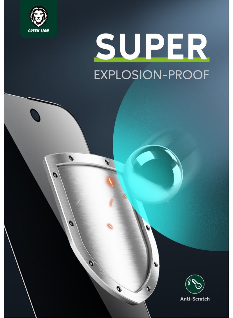 GREEN LION iPhone 14 Pro Screen Protector 9H Steve Privacy Full Glass for iPhone 14 Pro ( 6.1" ) - Black - Image 5