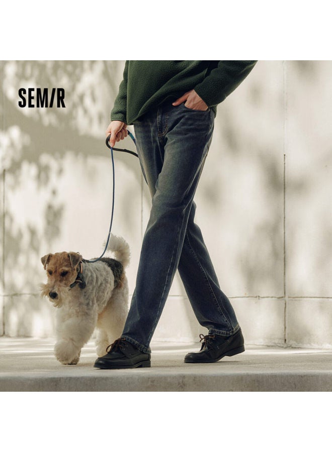 Semir Senrou Denim | Men's Vintage Washed Straight Leg Jeans With Whisker Effect Winter Trousers 109725124102 - Image 1
