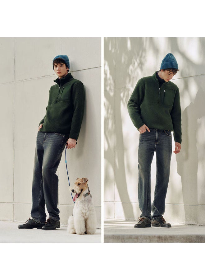 Semir Senrou Denim | Men's Vintage Washed Straight Leg Jeans With Whisker Effect Winter Trousers 109725124102 - Image 2