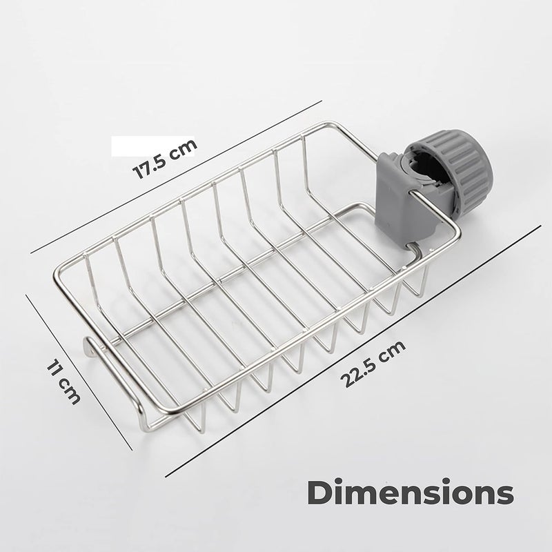 Homeistic Applience Homeistic Applience Kitchen Sink Organizer Sink Caddy Organizer Tap Hanger Organiser Clip Storage Rack Practical Home Kitchen Drain Rack with Towel Holder for Soap - Image 5