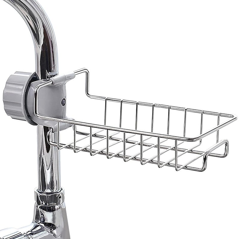 Homeistic Applience Homeistic Applience Kitchen Sink Organizer Sink Caddy Organizer Tap Hanger Organiser Clip Storage Rack Practical Home Kitchen Drain Rack with Towel Holder for Soap - Image 1