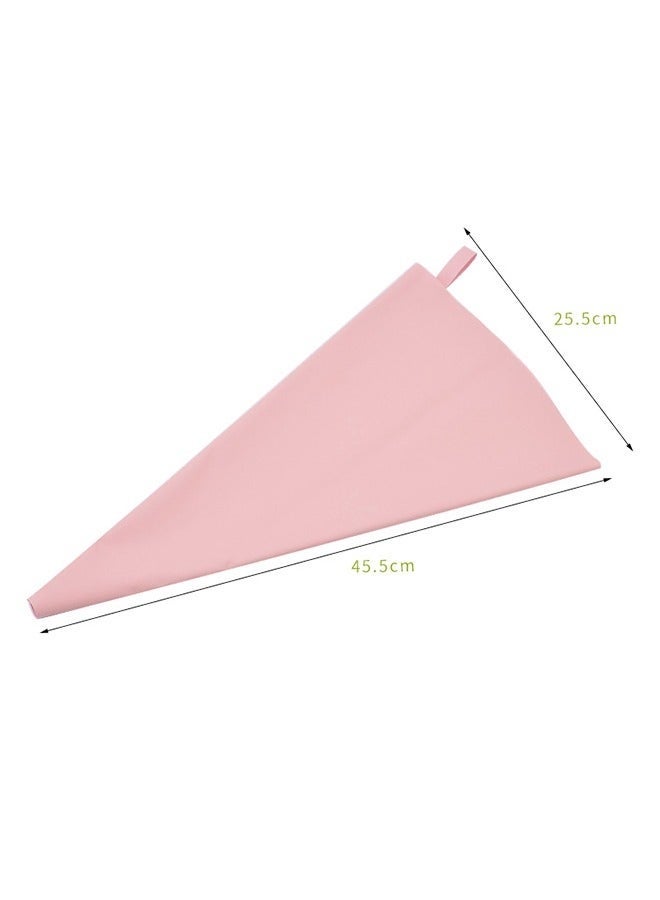 Icing Piping Cake Decorating Bag, Reusable Food Grade Silicone Cream Pastry Bag Light, 18 Inches Baking Tools (Pink) - Image 2