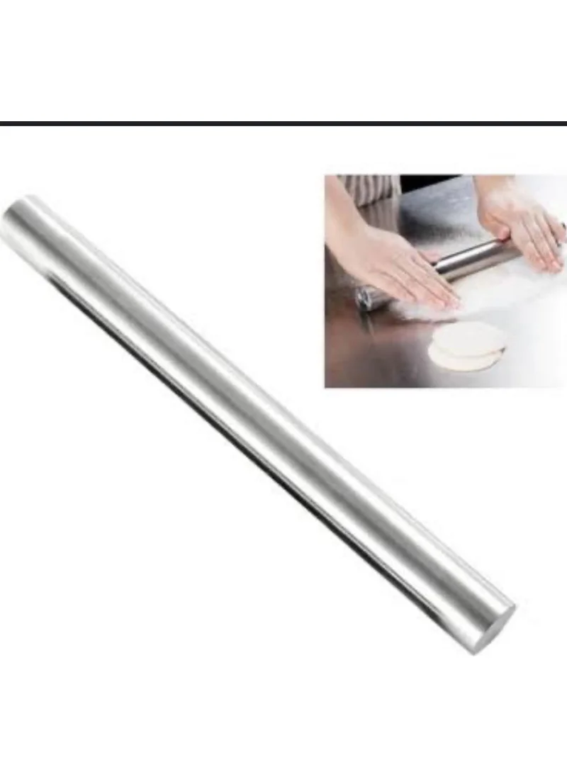 Hane216 Rolling Pin Aluminum Dough Rolling Pin Practical STAINLESS (76CM 1 Piece)