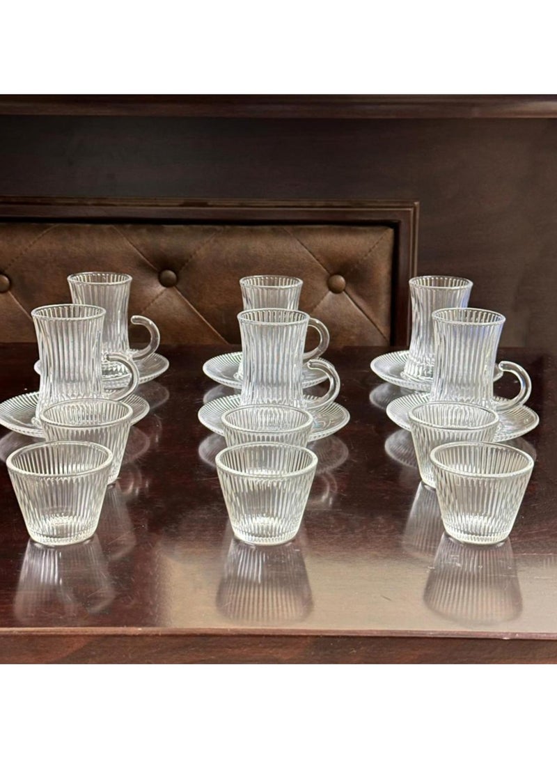 A set of cups of tea and cups of coffee with - Image 2