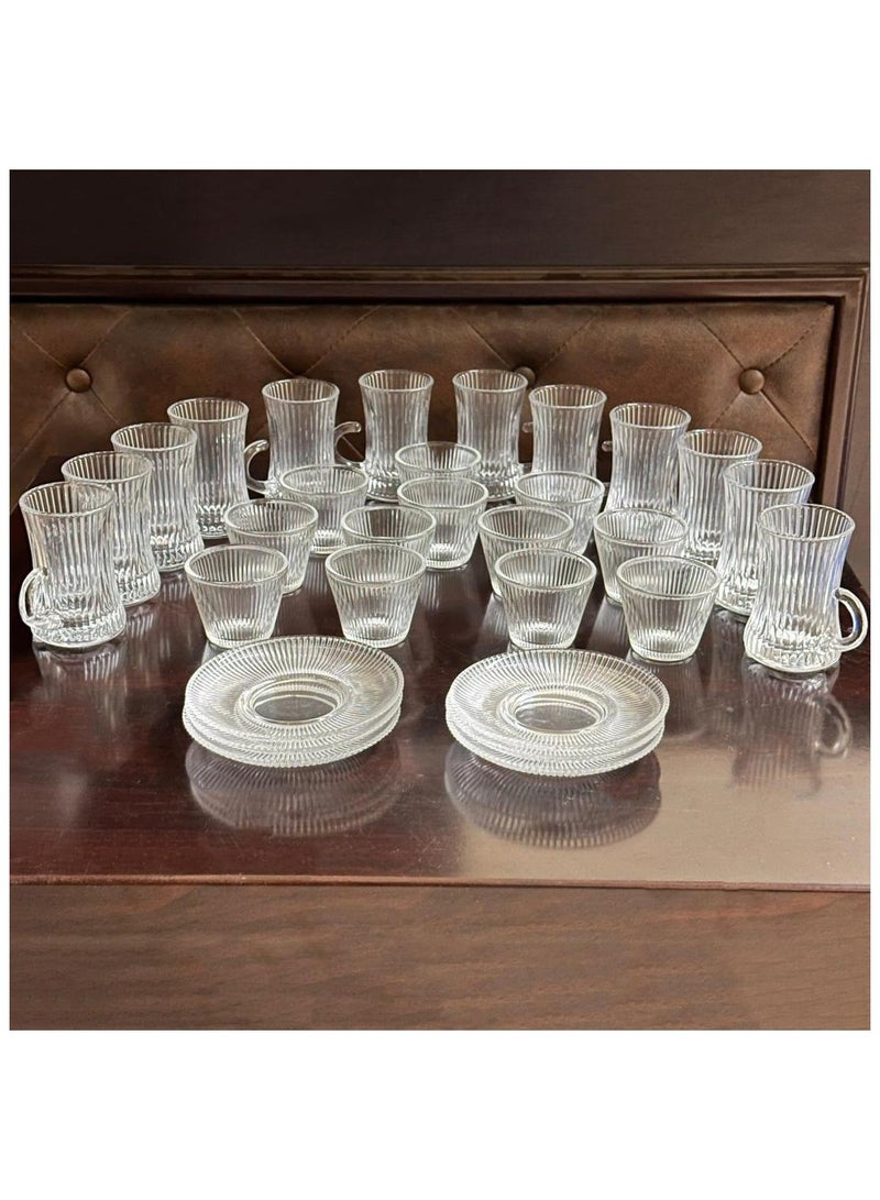 A set of cups of tea and cups of coffee with - Image 1