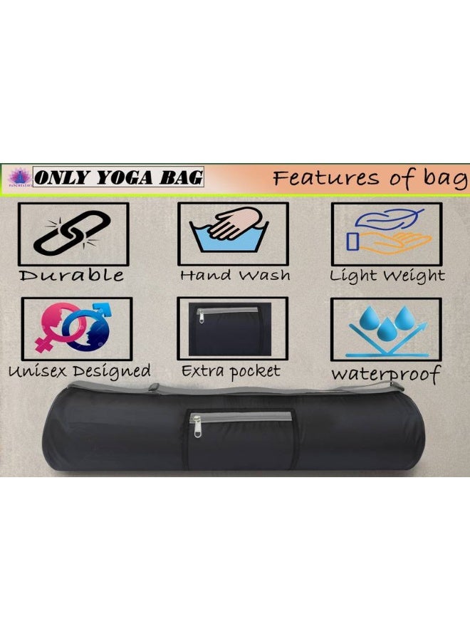 Panchtatava PANCHTATAVA Oynex Black Grey Yoga Mat Bag | Yoga Mat Cover for Men & Women ONLY Bag  (Sling Bag) - Image 3
