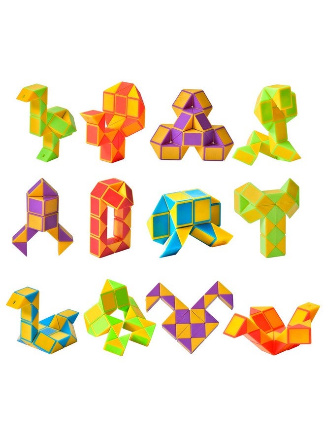 Fidget Snake Cube Mini Twist Puzzle(12Pack) Party Favors For Kid 812, Goody Bag Filler,Carnival Prizes,Classroom  Stocking Stuffer For Kids,Teens - Image 2