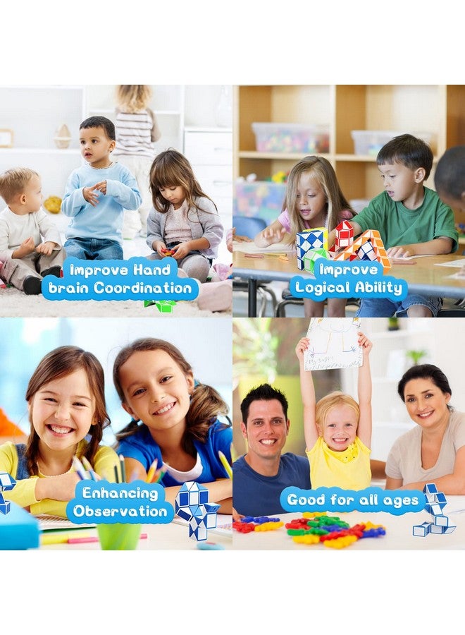 Fidget Snake Cube Mini Twist Puzzle(12Pack) Party Favors For Kid 812, Goody Bag Filler,Carnival Prizes,Classroom  Stocking Stuffer For Kids,Teens - Image 4