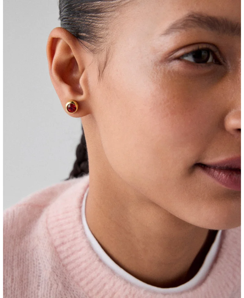كيت سبيد Round Stone Studs