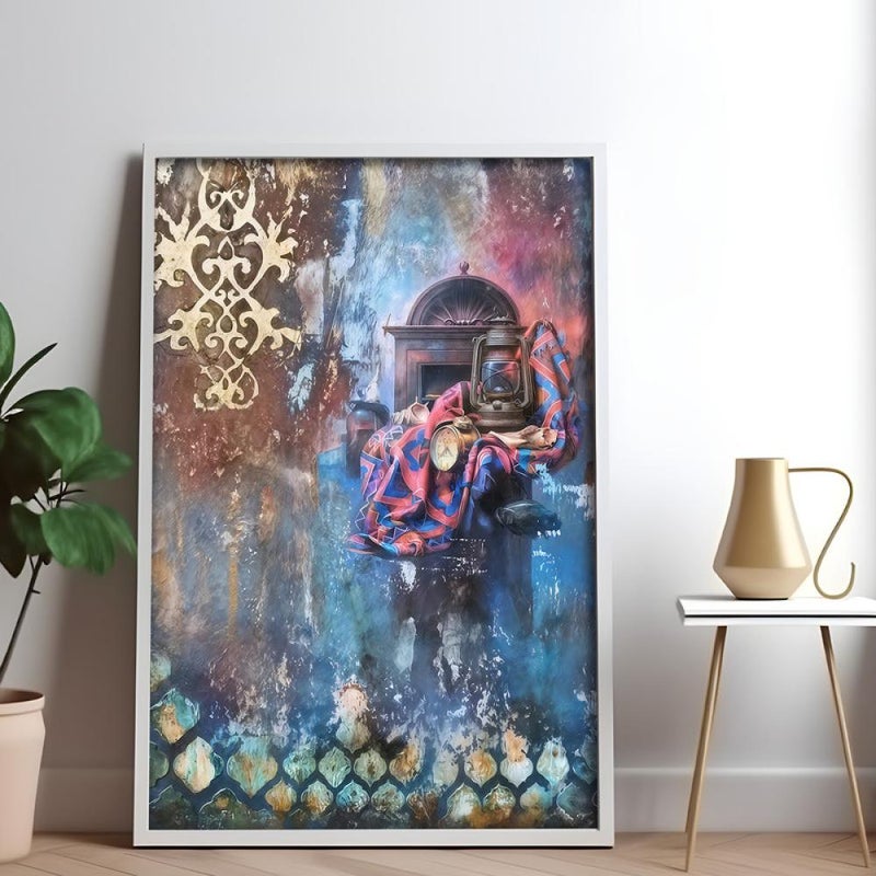 Marktna Heritage design canvas painting with hollow frame size (120x80) one piece - Image 2