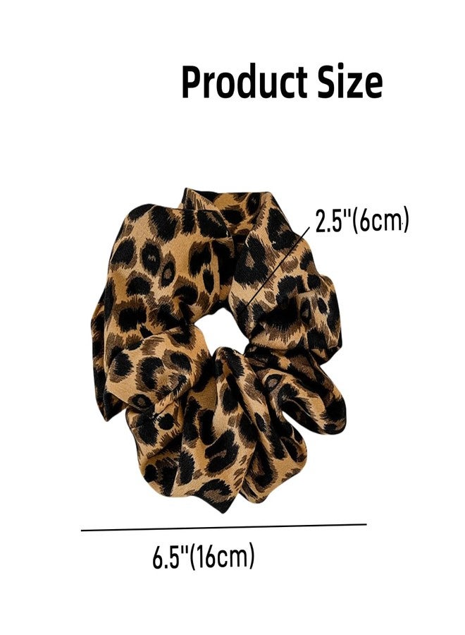 manipepe 4 Pack Jumbo Scrunchies for Women Leopard Oversized Scrunchies for Thick Hair Ties Accessories - Image 4