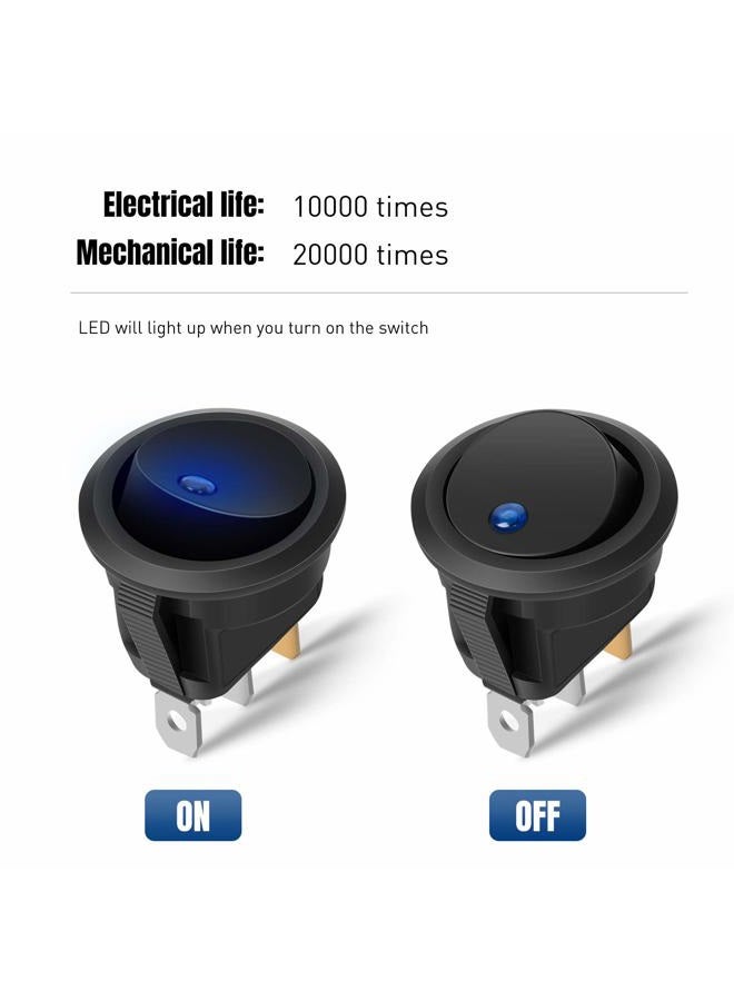 Nilight 90013L 12PCS Round Toggle LED Switch 12V Car Truck Rocker On-Off Control Blue Green Yellow Red,2 Years Warranty - Image 5