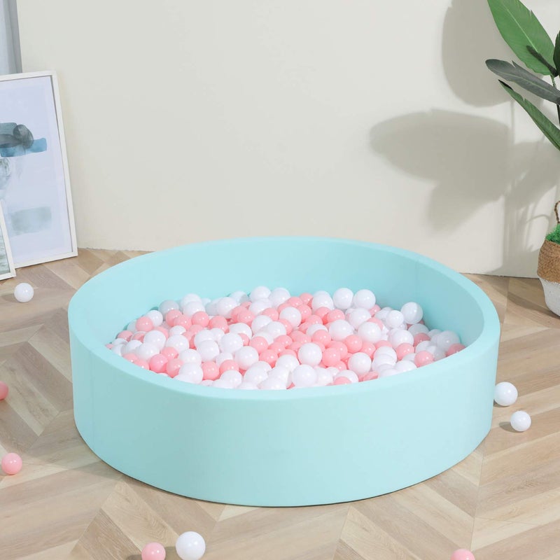 TRENDBOX Extra Large Soft Foam Ball Pit 51.2" x 11.8" (NO Balls) in Large Sponge Round Ball Pool Indoor Round Ball Pits Children Toddler Playpen - Light Blue - Image 5