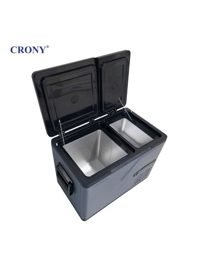 Crony X40 Dual Zone 40L Car Fridge Freezer, APP-Controlled Portable Refrigerator with LED Display, 12/24V Car and Home Use, Battery Protection System for Road Trip Camping - Image 2