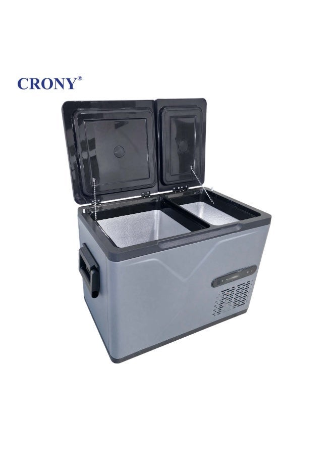 Crony X40 Dual Zone 40L Car Fridge Freezer, APP-Controlled Portable Refrigerator with LED Display, 12/24V Car and Home Use, Battery Protection System for Road Trip Camping - Image 1
