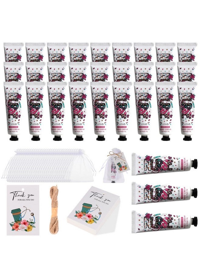 Kolewo4ever 90Pcs 30 Sets Nurse Hand Cream Nursing Appreciation Gifts Travel Size Hand Lotion For Dry Cracked Hands Gifts For Nursing Graduation Nurses Week New Nurses (Nurse) - Image 1