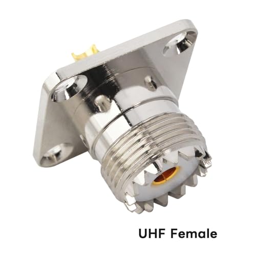 Boobrie UHF Female SO239 4-Hole Panel Chassis Mount Flange Panel Mount Adapter Solder Cup RF Coaxial Coax Connector Adapter for PL259 Male Plug Pack of 2 - Image 2