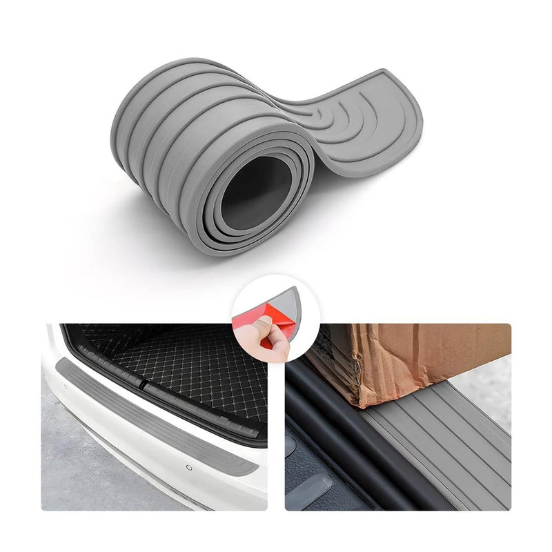 Generic KAMNIK Car Rear Bumper Protector for MG ZS GT HS RX5 MG5 MG6,Car Trunk Door Sill Edge Anti-Scratch Protective Accessories,C-Grey-Suv - Image 2