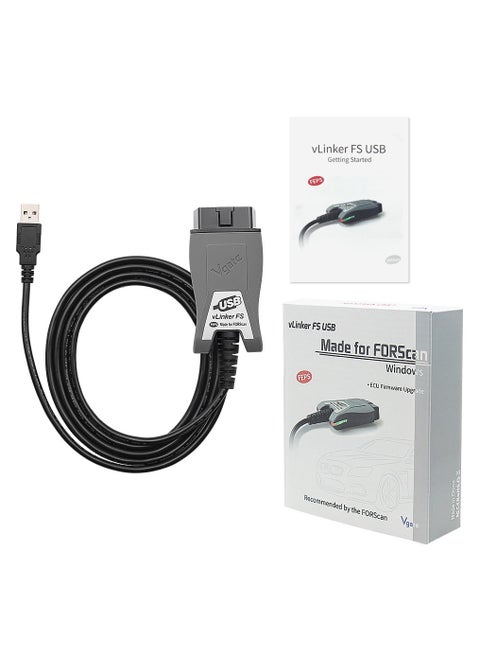 Vgate vLinker FS OBD2 USB Adapter for FORS-can HS/MS-CAN Auto Switch (160cm)