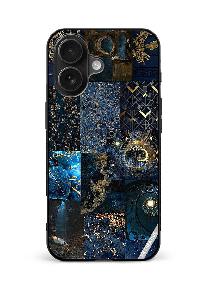 VR CREATIVE Protective Case Cover For Apple iPhone 16 Blue Neon College Design Multicolour