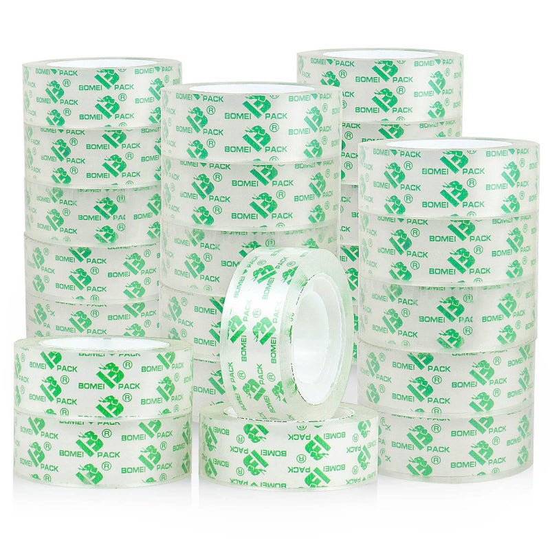 BOMEI PACK Crystal Clear Transparent Tape Refills Rolls for Dispenser, 24 Rolls Value Pack, 3/4 in x 1000 in,1 inch Core, Gift Wrapping Tape for Office, School and Home - Image 1