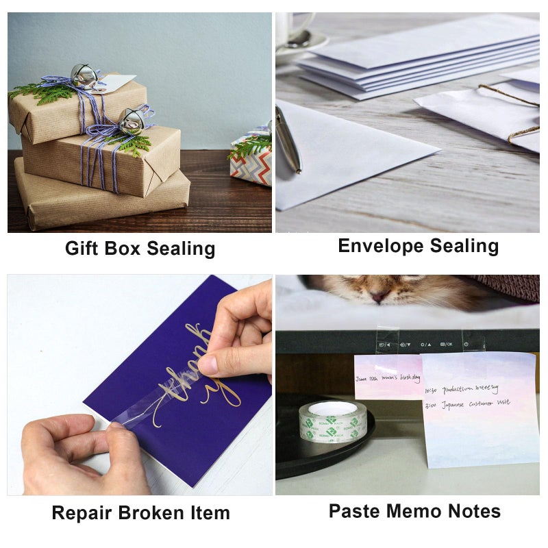 BOMEI PACK Crystal Clear Transparent Tape Refills Rolls for Dispenser, 24 Rolls Value Pack, 3/4 in x 1000 in,1 inch Core, Gift Wrapping Tape for Office, School and Home - Image 2