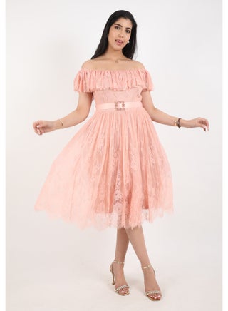 Elegant Midi Dress with a belt on the waist - pzsku/ZFFA530CFB628F4FB31C8Z/45/_/1687462114/e4740727-b4df-41d3-9003-643a50bad776