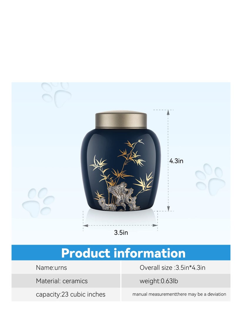 Urns for Human, Pet Urns for Cat Ashes, Memorial Pet Cremation Urns, Cat Urns for Ashes Animal Urns, for Ashe Pet Cremation Urn (Black Bamboo)