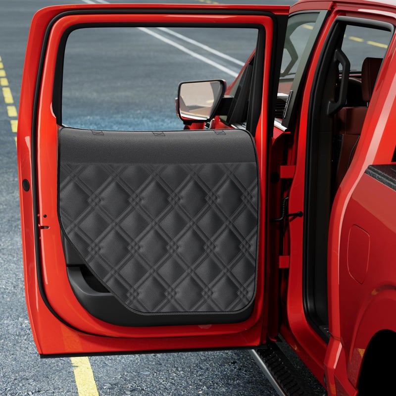 Surfcabin Dog Car Door Protector â€“ 20% Larger Design for Trucks & Large SUVs, 2 Packs PU Material Thickened Waterproof Door Panel Covers, Protects Doors from Dog Scratching - Image 1