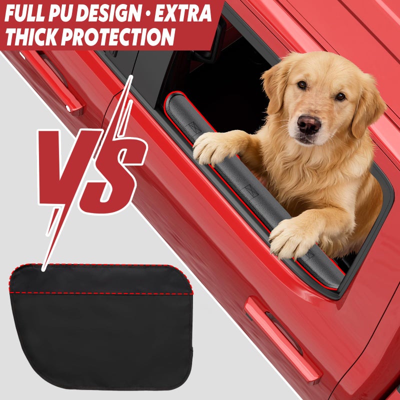 Surfcabin Dog Car Door Protector â€“ 20% Larger Design for Trucks & Large SUVs, 2 Packs PU Material Thickened Waterproof Door Panel Covers, Protects Doors from Dog Scratching - Image 3