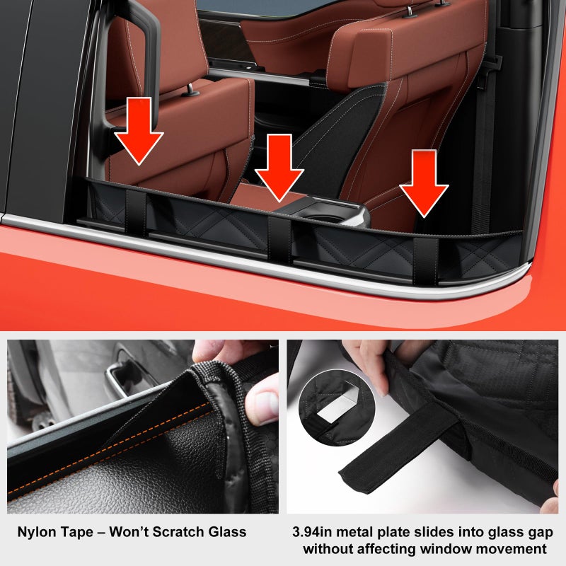 Surfcabin Dog Car Door Protector â€“ 20% Larger Design for Trucks & Large SUVs, 2 Packs PU Material Thickened Waterproof Door Panel Covers, Protects Doors from Dog Scratching - Image 2
