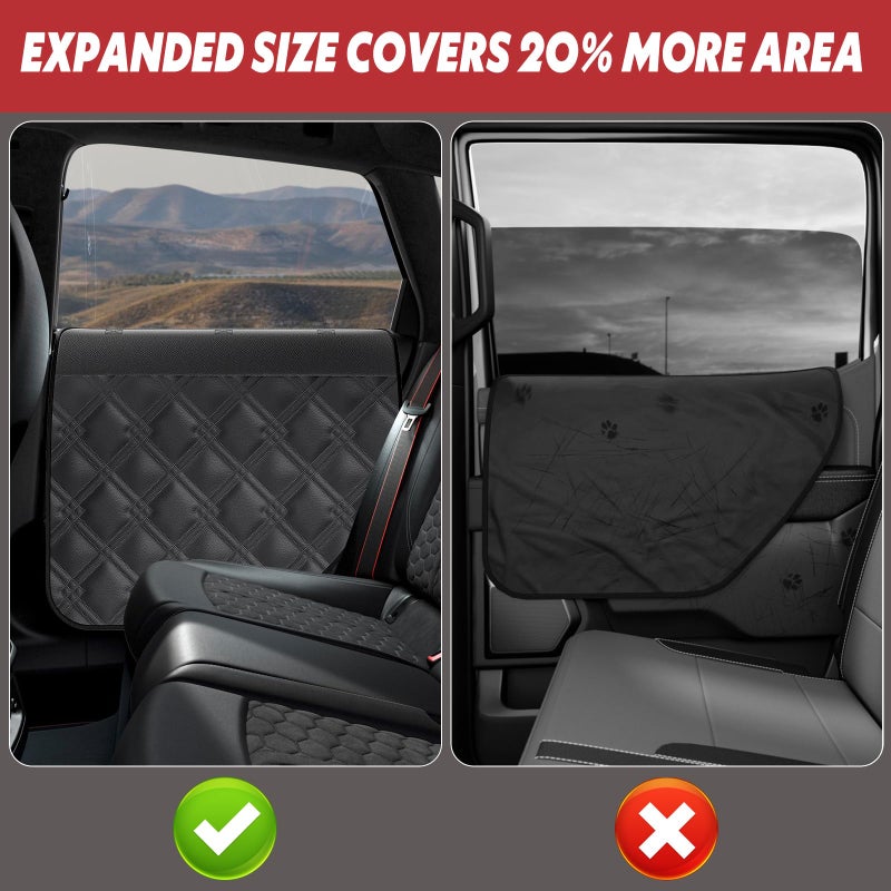 Surfcabin Dog Car Door Protector â€“ 20% Larger Design for Trucks & Large SUVs, 2 Packs PU Material Thickened Waterproof Door Panel Covers, Protects Doors from Dog Scratching - Image 5
