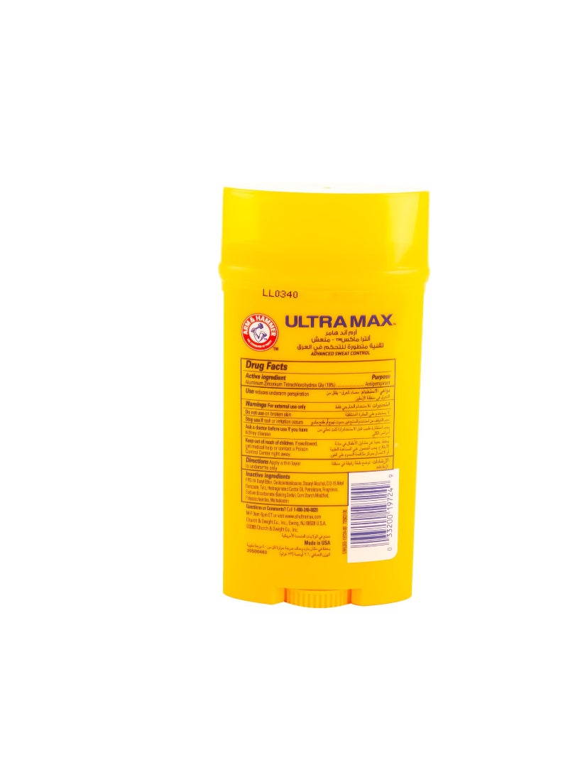 Arm & Hammer Ultra Max Fresh Anti-Perspirant Deodorant Stick 73 g - Image 2