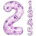 AXBMM 40 Inch Pink Dog Paw Balloons Numeral 2 Birthday Balloons for Girls Boys Pink Dog Paw Print Themed Birthday Party Decorations Number 2 - Image 2