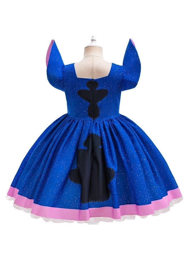 general Stitch dress cute children's cosplay cos costume performance tutu skirt holiday costume - Image 3