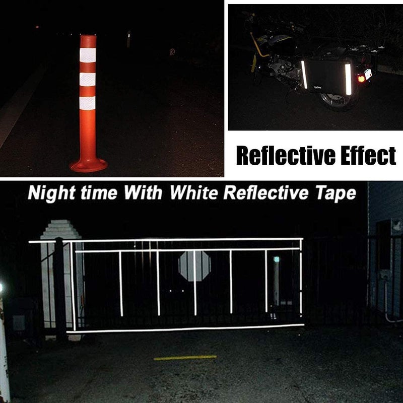 Beflix ® High Intensity Radium Reflective Tape - 3 Meters in Length 48mm / 2" Width - 1 Roll Per Pack - For car Bike and commercial vehicles Conspicuity reflective warning tape (WHITE) - Image 5