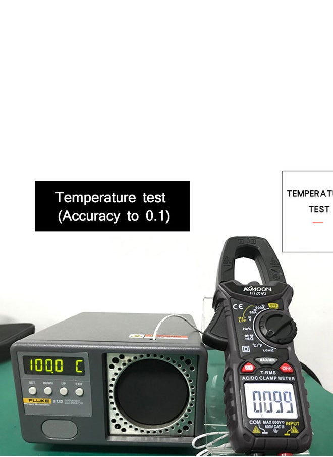 NIBEMINENT - AC/DC Digital Clamp Meter Black/Red 22.50X4.50X11.50cm - Image 1