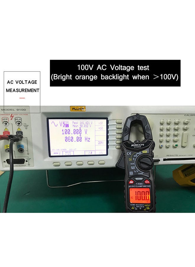 NIBEMINENT - AC/DC Digital Clamp Meter Black/Red 22.50X4.50X11.50cm - Image 1