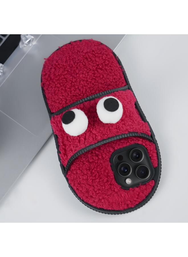 S-TOP Case For iPhone 14 Pro Max Creative Plush Big Eyes Slipper Design TPU Phone Case - Image 1