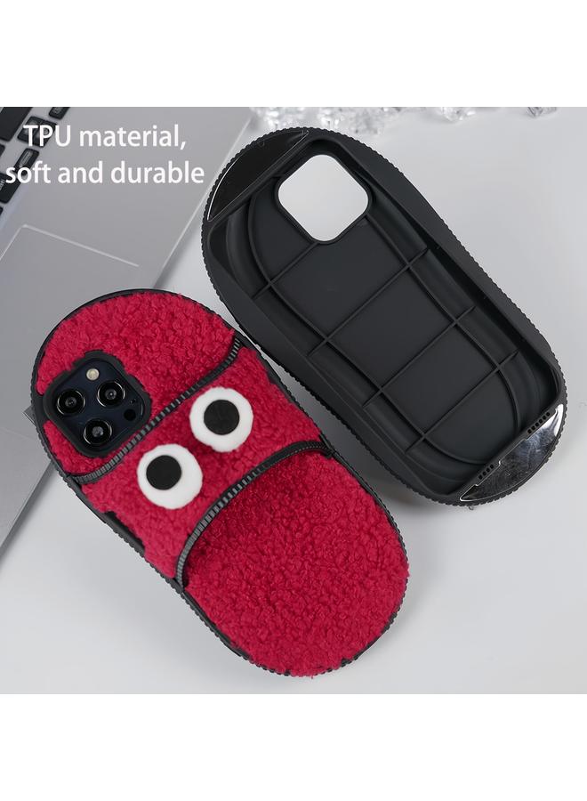 S-TOP Case For iPhone 14 Pro Max Creative Plush Big Eyes Slipper Design TPU Phone Case - Image 3