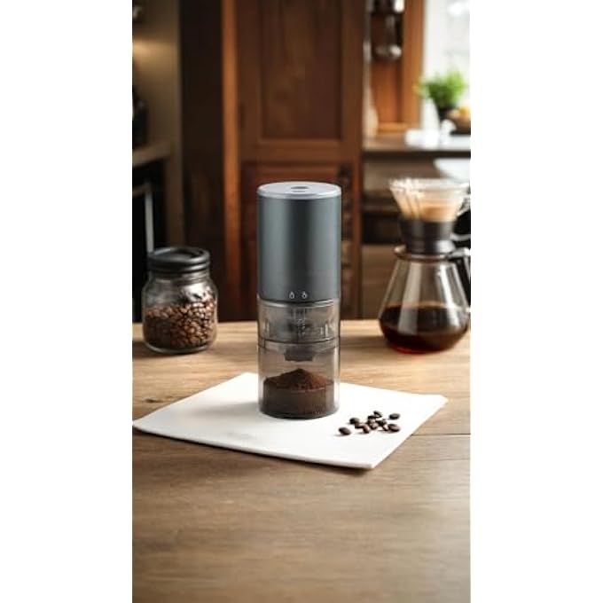 Honwor Portable Electric Burr Coffee GrinderCompact  Automatic MultiGrind Settings Usb Rechargeable Includes Cleaning Brush - Image 2