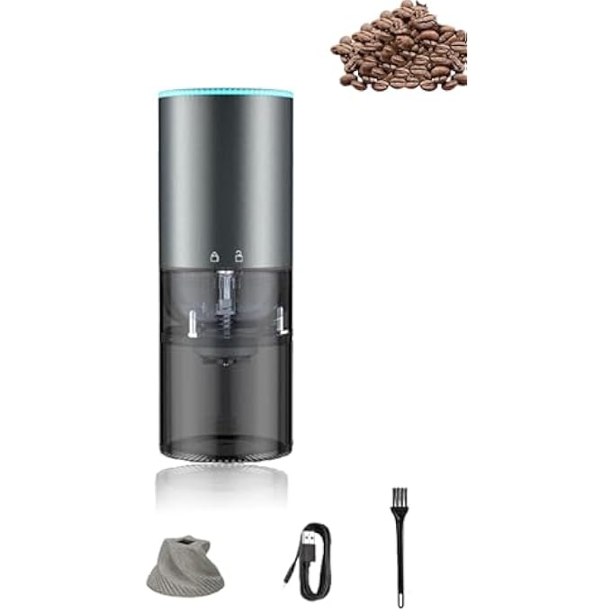 Honwor Portable Electric Burr Coffee GrinderCompact  Automatic MultiGrind Settings Usb Rechargeable Includes Cleaning Brush - Image 1